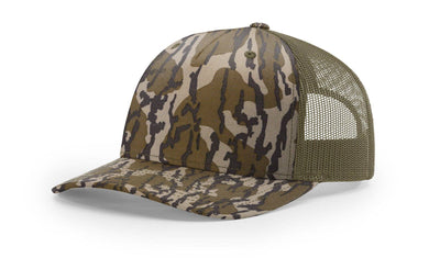 Richardson 112PFP Printed Five Panel Trucker Hat Camo Cap - 112 PFP: Realtree Edge/Blaze Orange