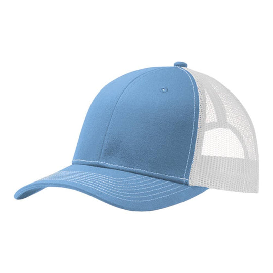 Port Authority® C402 Snapback Trucker Cap: Purple/White