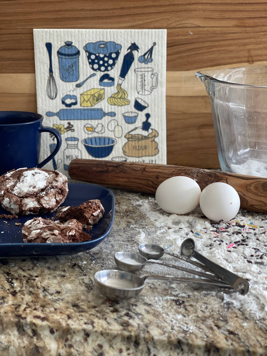 Baking Time Blue Swedish Dish Cloth