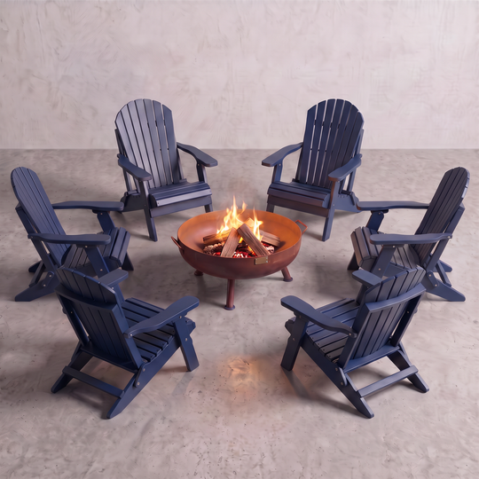 36" Legacy Firepit and Deluxe Adirondack Chair Bundle