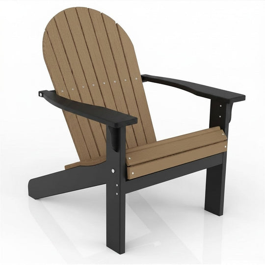 Poly Grove Deluxe Tall & Wide Adirondack Chair - Antique Mahogany on Black