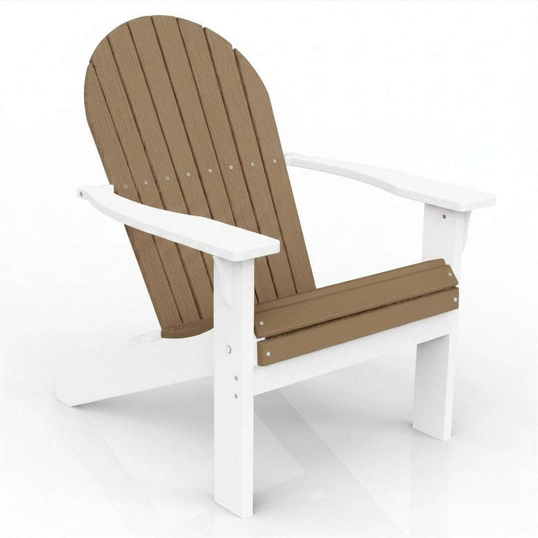 Poly Grove Deluxe Tall & Wide Adirondack Chair - Antique Mahogany on White