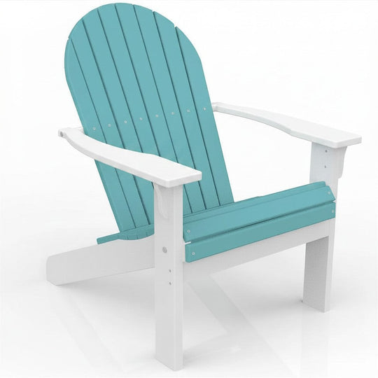 Poly Grove Deluxe Tall & Wide Adirondack Chair - Aruba on White