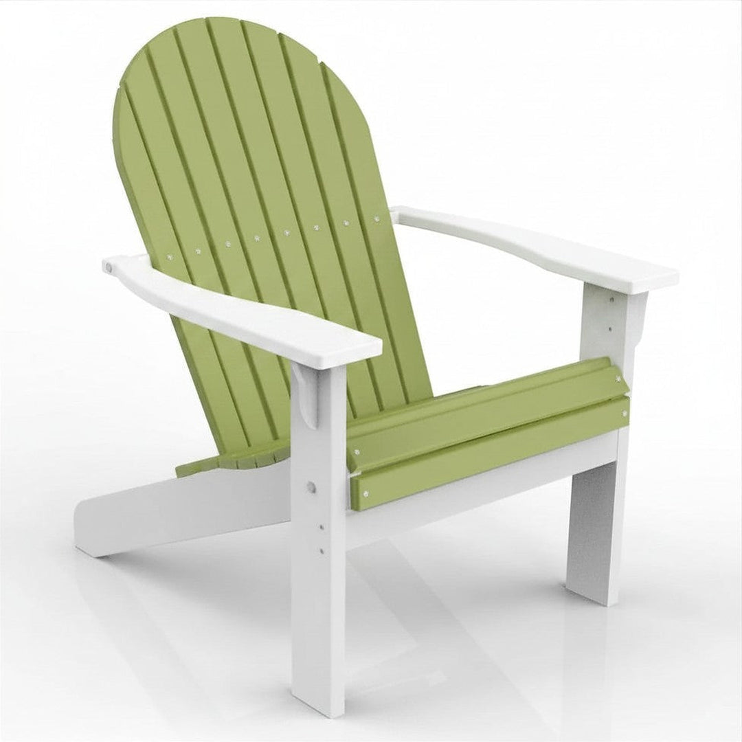 Poly Grove Deluxe Tall & Wide Adirondack Chair - Lime on White