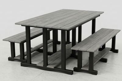 LOCAL Poly Grove 3 Piece Picnic Table Set w/ Benches