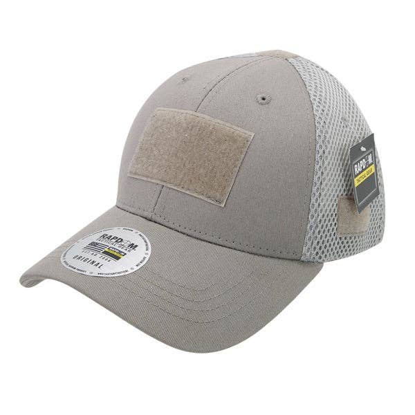 Tactical Operator Hat Air Mesh Baseball Cap Patch Military Army - Rapdom T80: Grey
