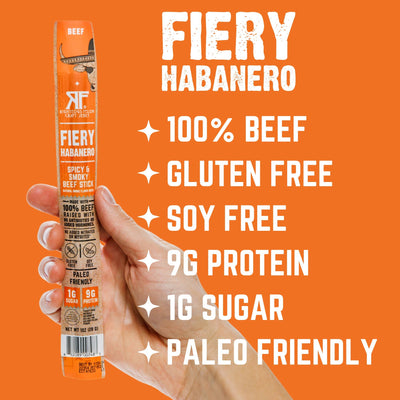NEW Fiery Habanero Beef Stick - 24 Pack
