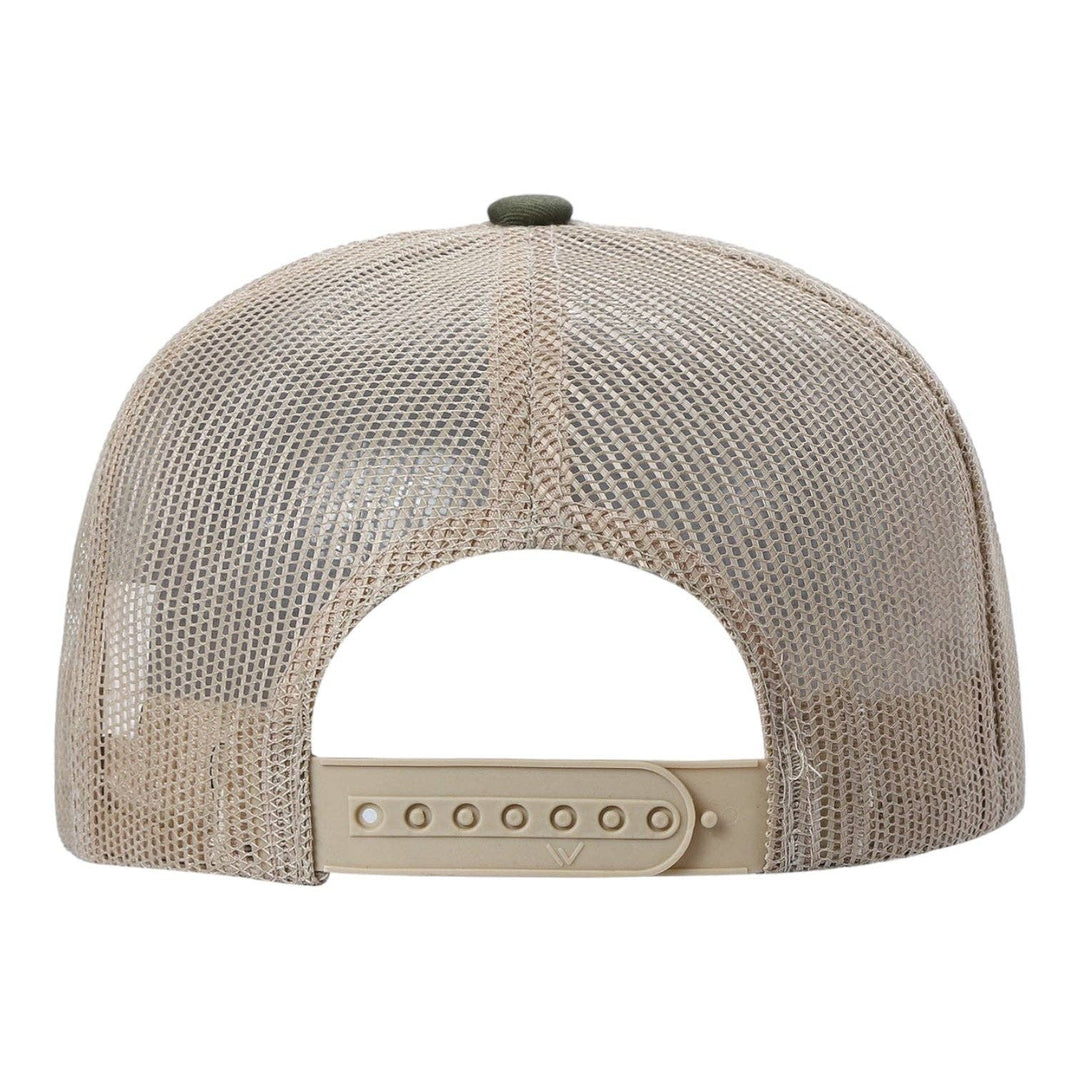 Unbranded 6-Panel Trucker Hat, Blank Flat Bill Mesh Cap: Brown/Khaki