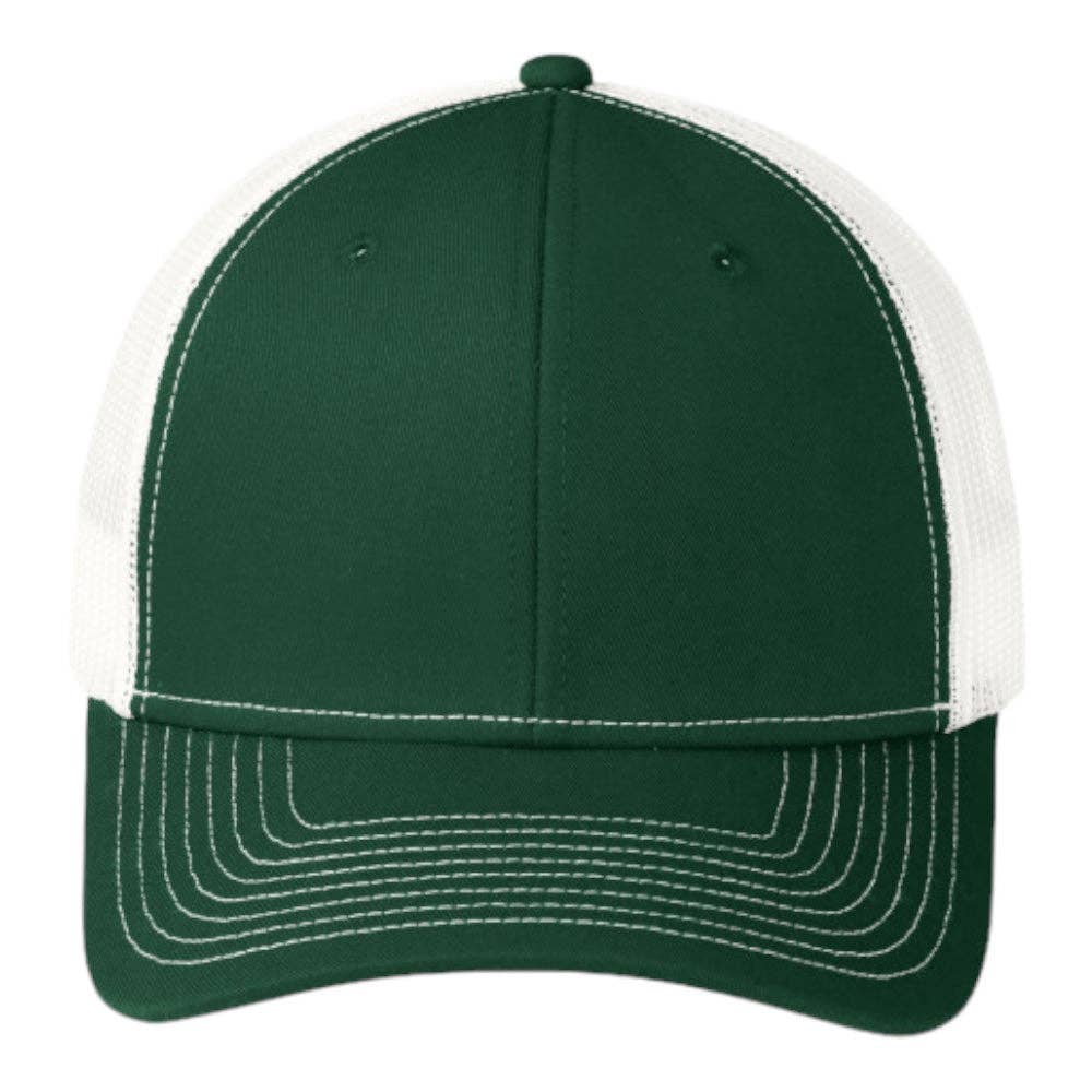 Port Authority® C402 Snapback Trucker Cap: Purple/White