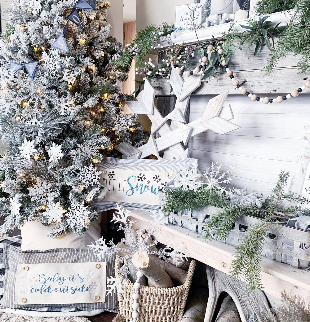 Glitter Panel: Winter Christmas Let it Snow