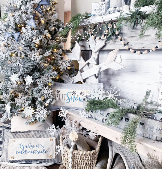 Glitter Panel: Winter Christmas Let it Snow