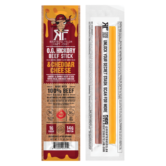 Righteous Felon Beef & Cheddar Cheese Stick Combo - 10 Pack