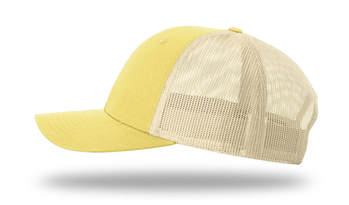 Richardson 115 Low Pro Trucker Cap: Cream/Loden/Dark Orange / MD-LG