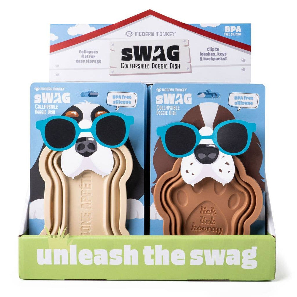 Modern Monkey sWAG Collapsible Doggie Dish