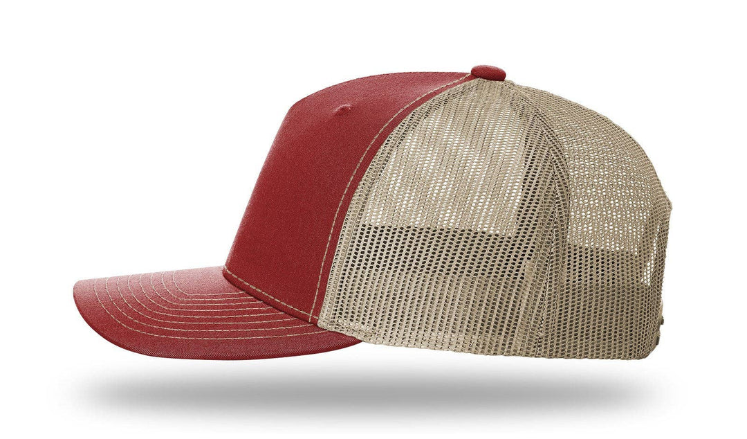 Richardson 112FP - 5-Panel Premium Trucker Snapback Hat: Army Olive/Tan