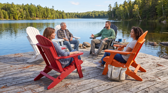 Set of 12 Deluxe Folding Adirondack Chairs Bulk Discount