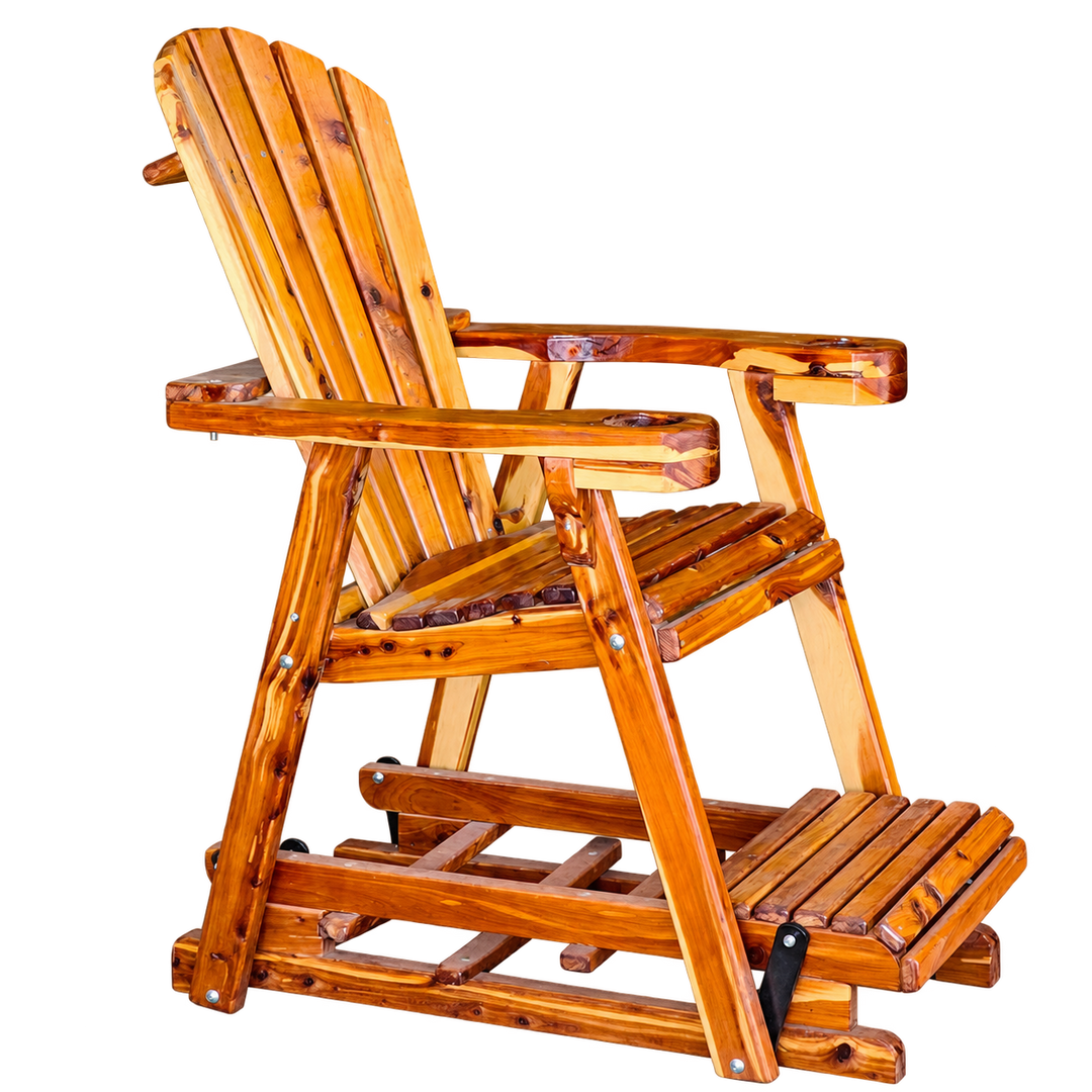 Homestead cedar balcony glider on transparent background