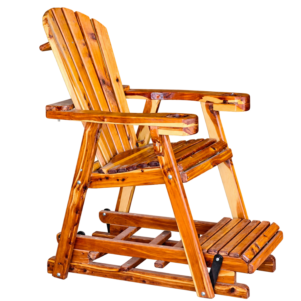 Homestead cedar balcony glider on transparent background