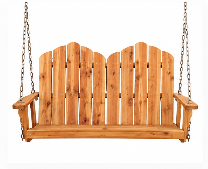 Homestead Amish Cedar Double Swing on white background
