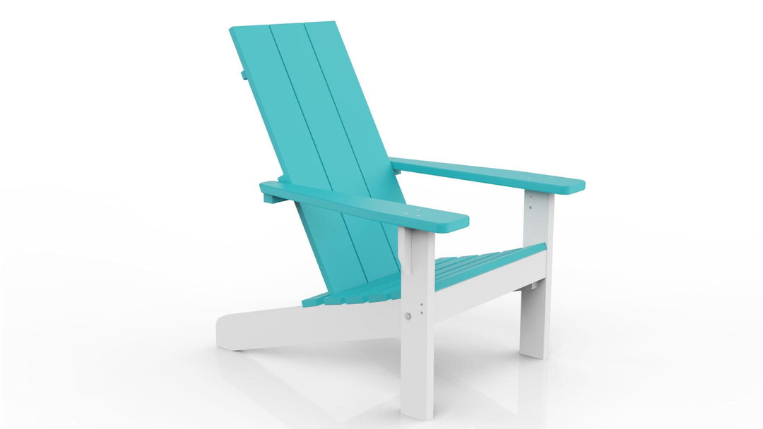 Adirondack Chair - Modern Style - Made from Poly Lumber - Two Tone