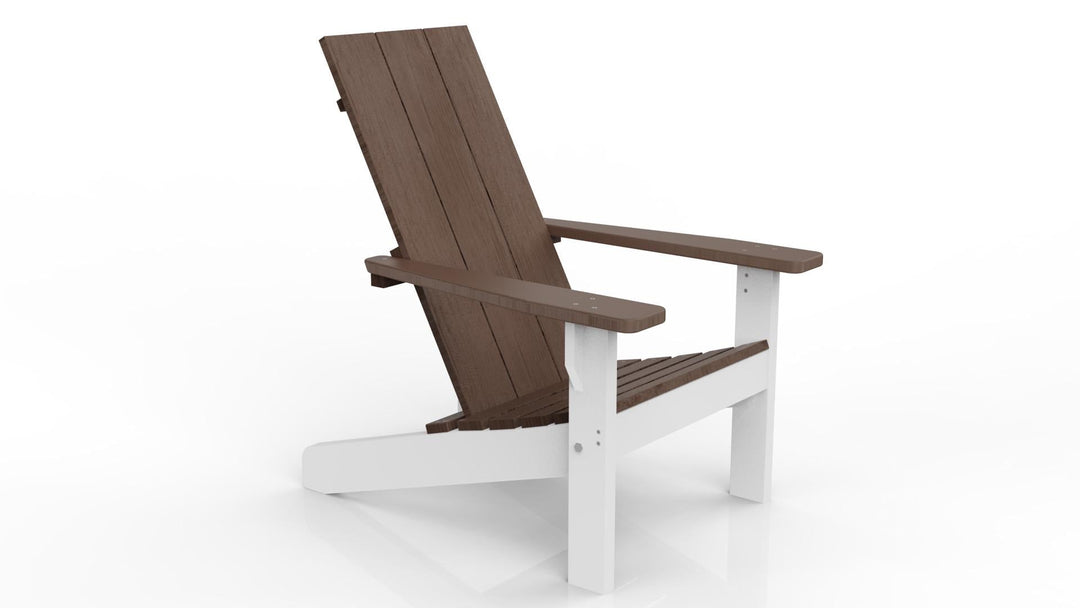 Adirondack Chair - Modern Style - Made from Poly Lumber - Two Tone