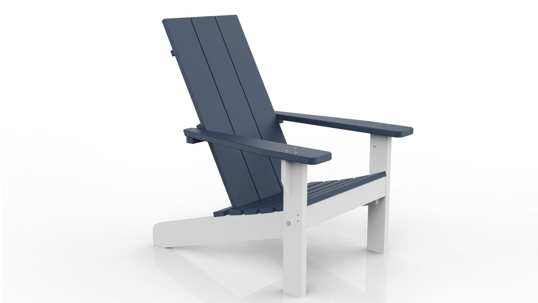 Adirondack Chair - Modern Style - Made from Poly Lumber - Two Tone