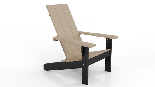 Adirondack Chair - Modern Style - Made from Poly Lumber - Two Tone