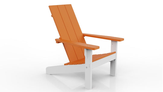 Adirondack Chair - Modern Style - Made from Poly Lumber - Two Tone