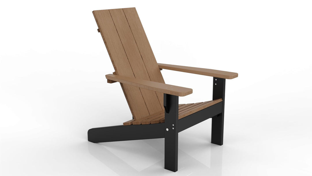 Adirondack Chair - Modern Style - Made from Poly Lumber - Two Tone
