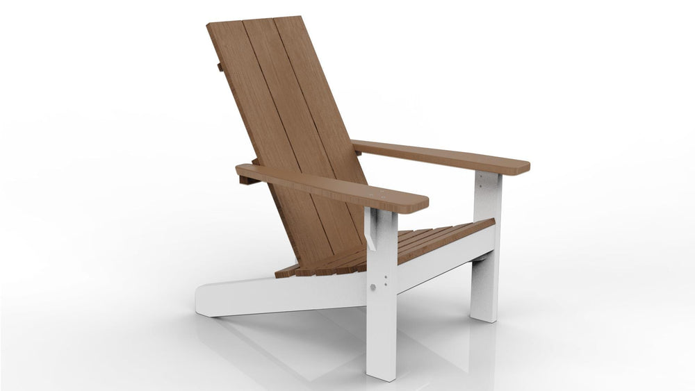 Adirondack Chair - Modern Style - Made from Poly Lumber - Two Tone