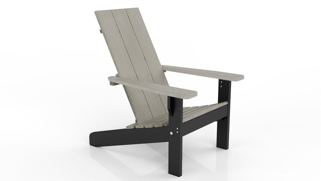 Adirondack Chair - Modern Style - Made from Poly Lumber - Two Tone