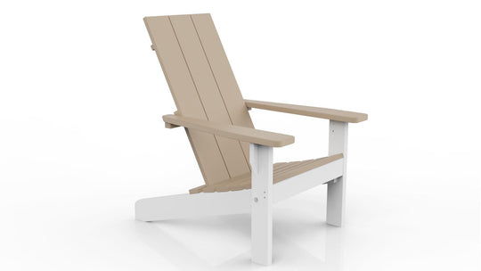 Adirondack Chair - Modern Style - Made from Poly Lumber - Two Tone