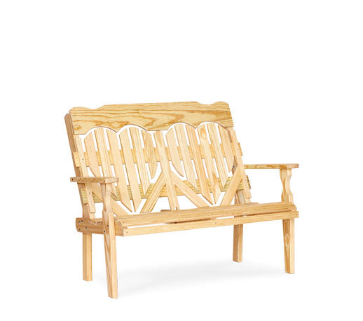 Leisure Lawns 422 4' High-Back Heart Bench