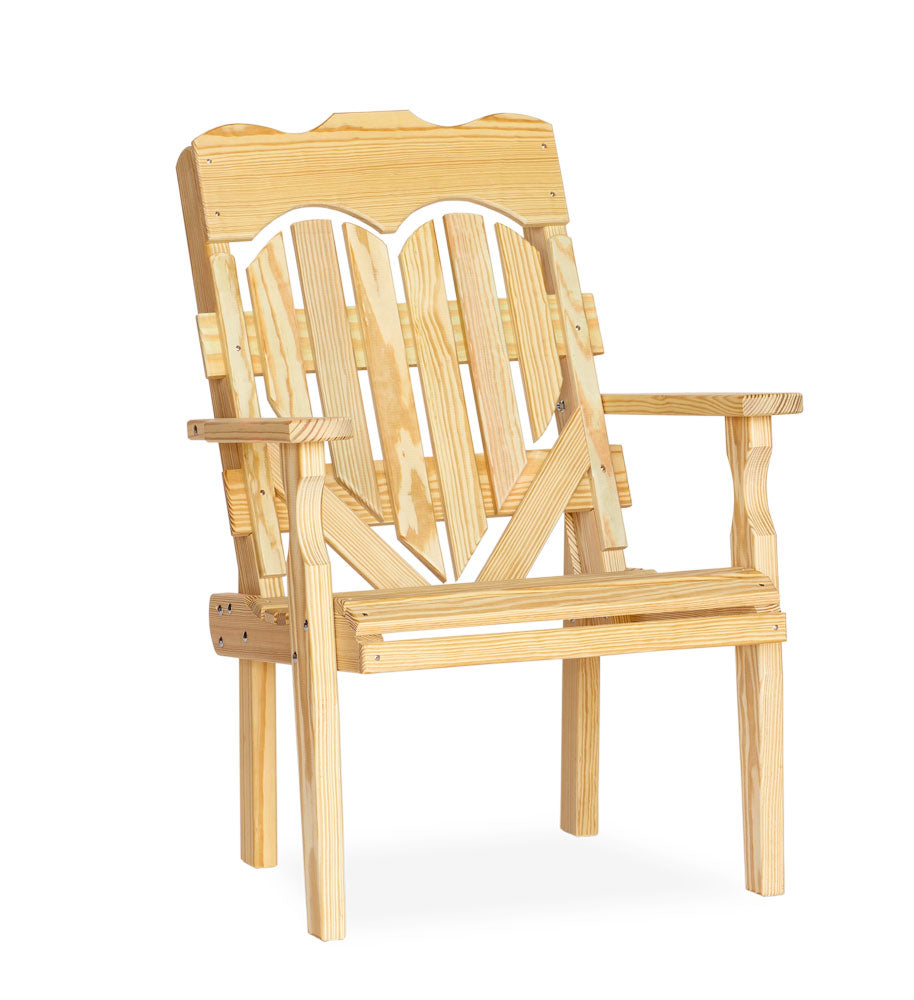 #310 High Back Heart Chair - Wooden Chairs and Rockers