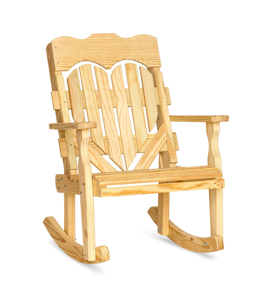 #311 High Back Heart Rocker - Wooden Chairs and Rockers