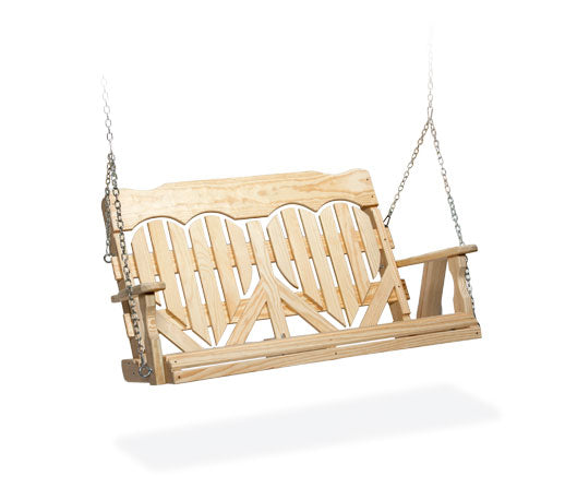 Leisure Lawns 412 4' High-Back Heart Porch Swing