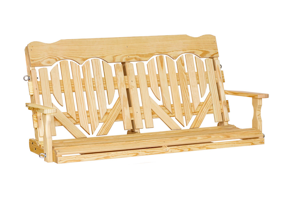 Leisure Lawns 512 5' High-Back Heart Porch Swing