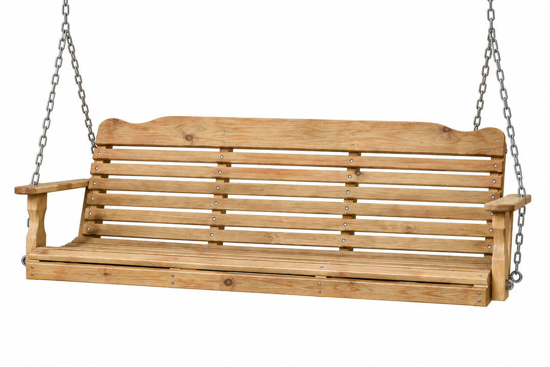 Leisure Lawns 610 6' Horizontal wooden porch swing