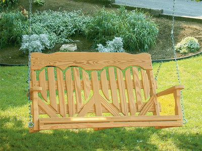Leisure Lawns 612 High-Back Heart Porch Swing