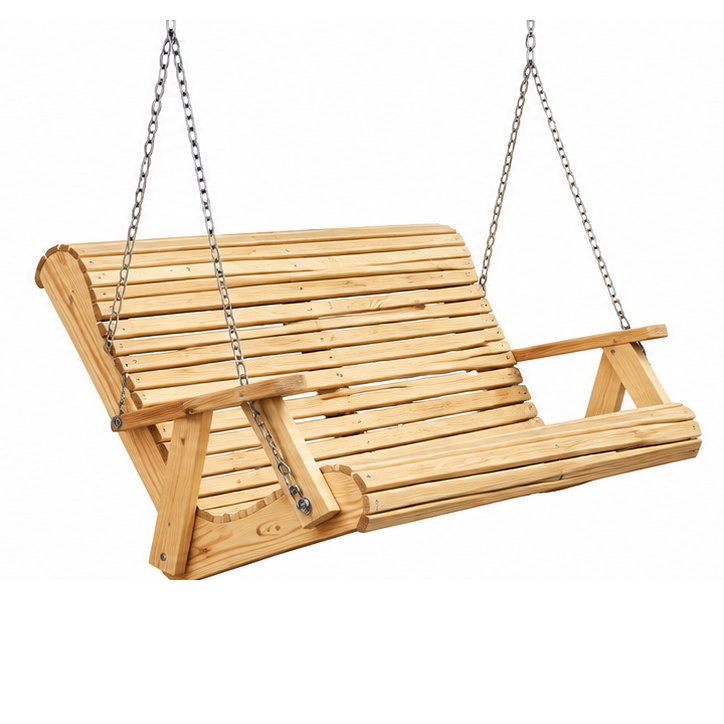 Leisure Lawns 615 6' Roll-Back Porch Swing on white background