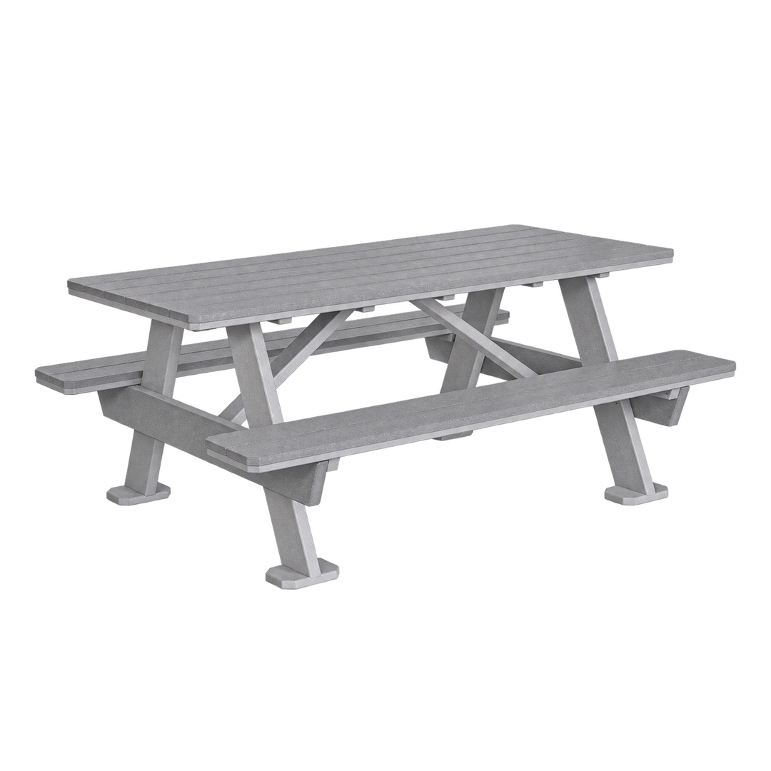 LL876 3' x 6' Picnic Table — Gray main and frame