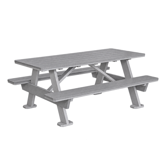 LL876 3' x 6' Picnic Table — Gray main and frame