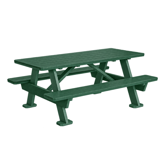 LL876 3' x 6' Picnic Table — Green main and frame