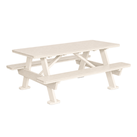 LL876 3' x 6' Picnic Table — Ivory main and frame