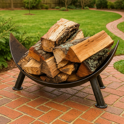 Crescent Fire Wood Holder