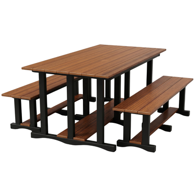 LOCAL Poly Grove 3 Piece Picnic Table Set w/ Benches