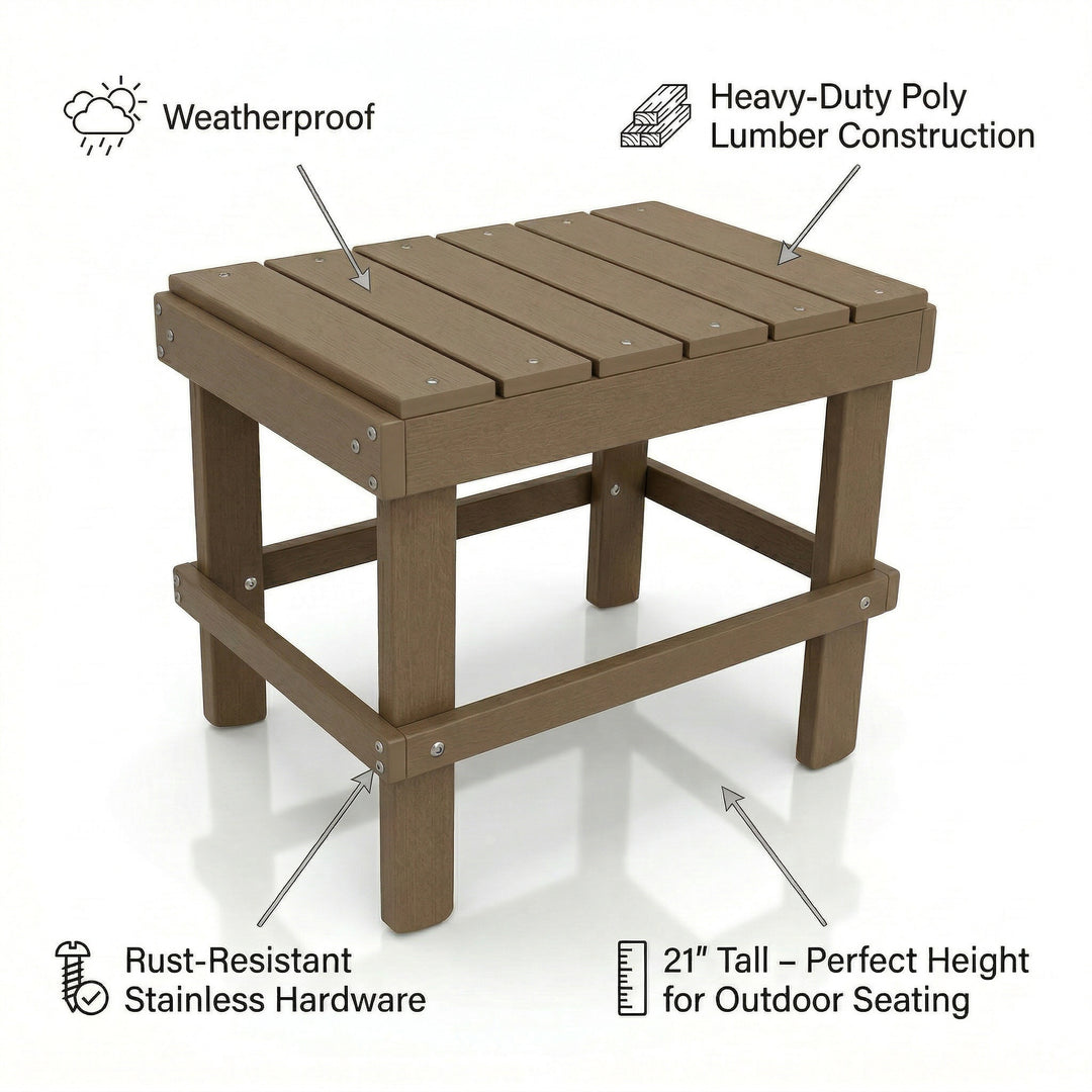 Poly Grove - Rectangular Side Table