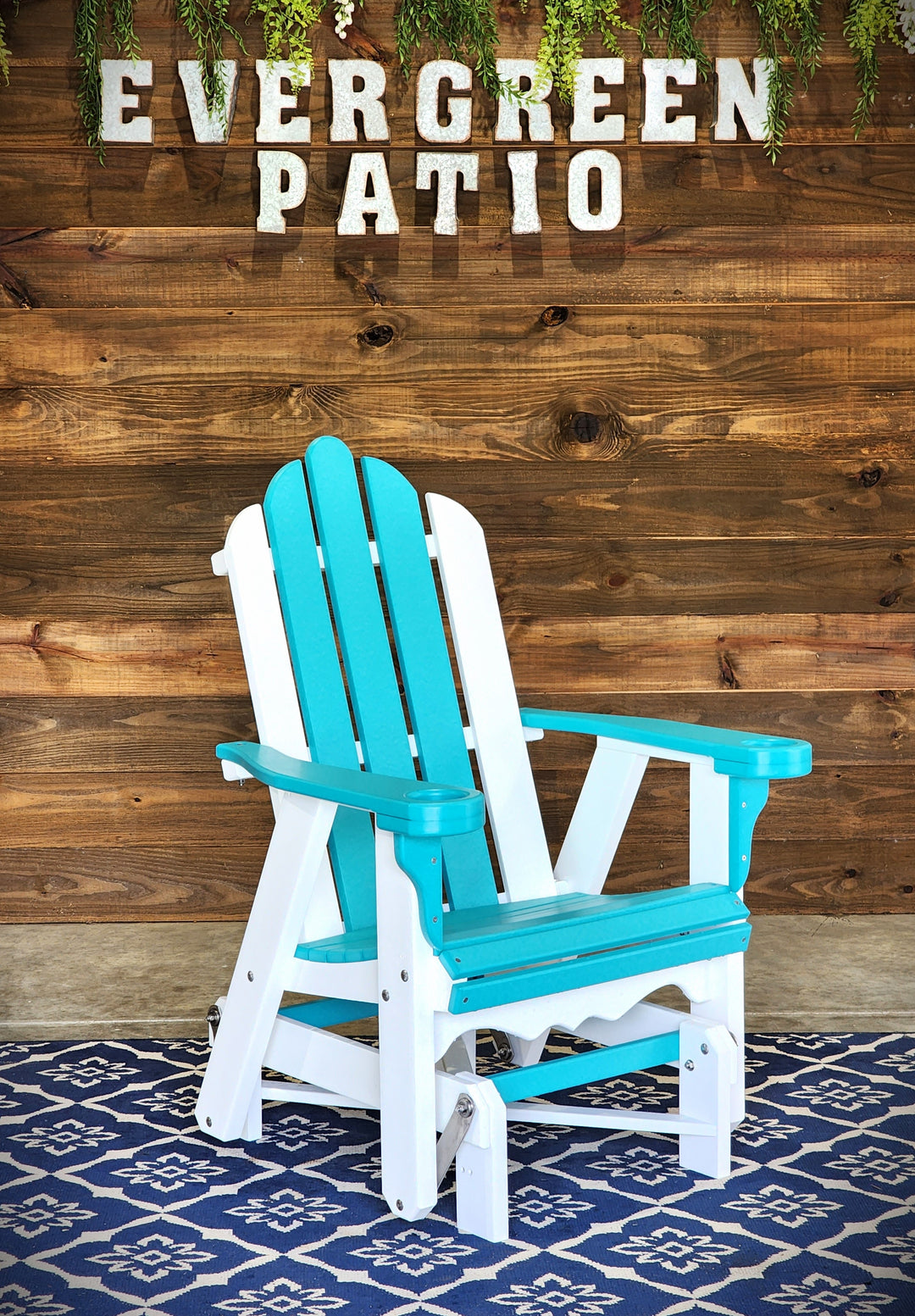 Amish Single Poly Glider – Evergreen Patio - Main Image