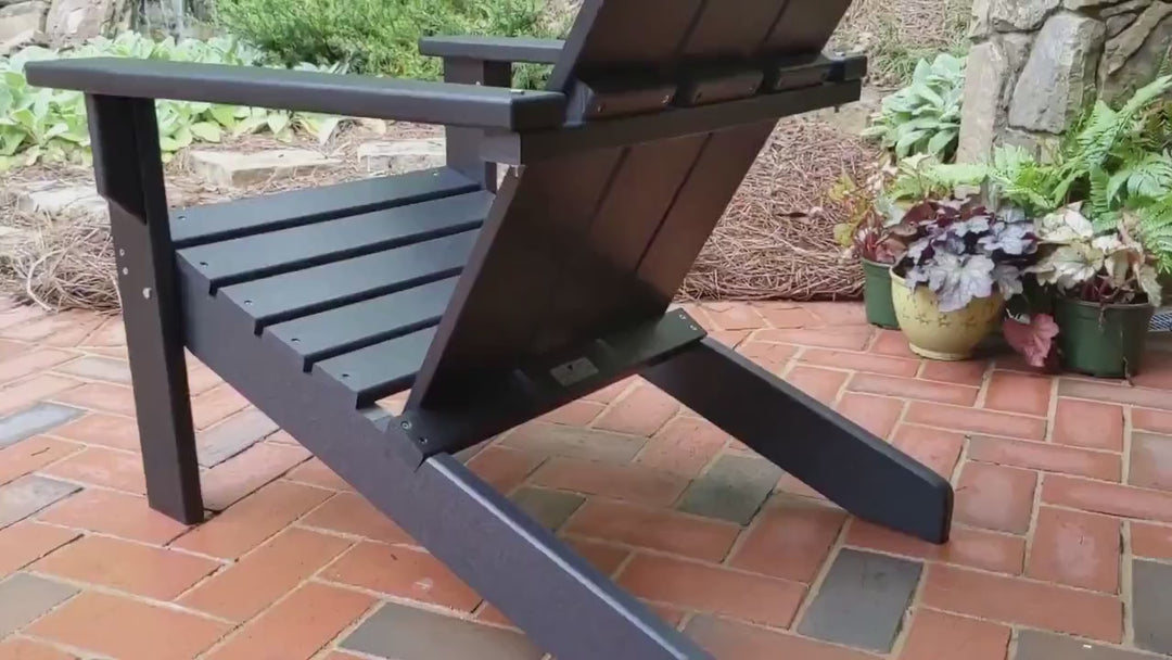 Adirondack Chair - Modern Style - Made from Poly Lumber - Two Tone