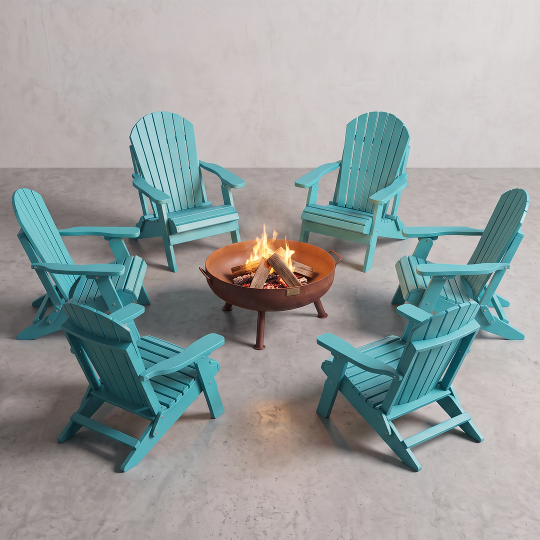 36" Legacy Firepit and Deluxe Adirondack Chair Bundle